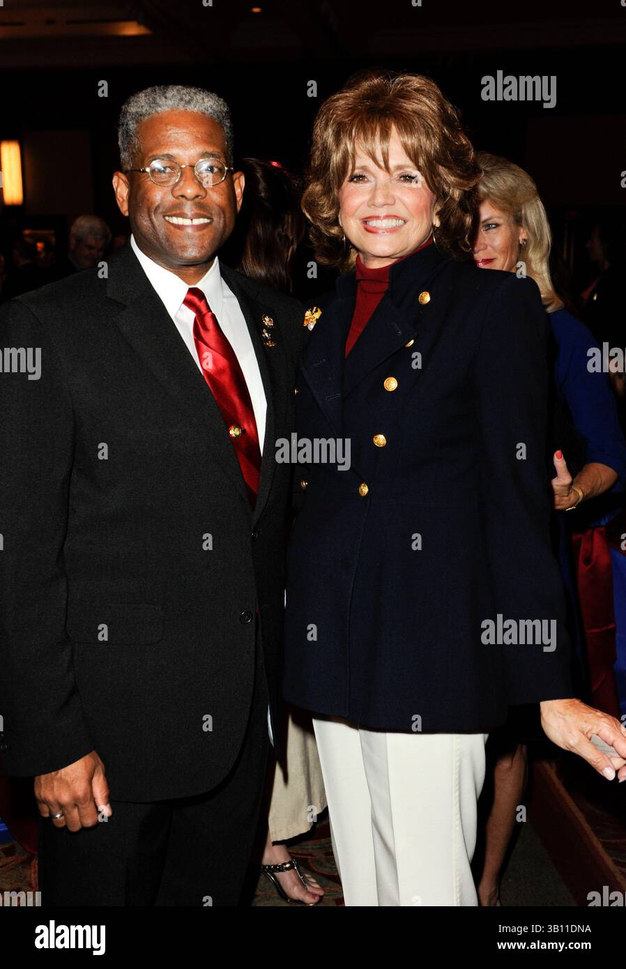 24 février 2011 - West Palm Beach, Floride, États-Unis - le député ALLEN WEST et l'actrice JOANN PFLUG au dîner Lincoln Day organisé par Palm Beach Country Republican Party. (Image de crédit : © ; Michele Sandberg/ZUMAPRESS.com) Banque D'Images