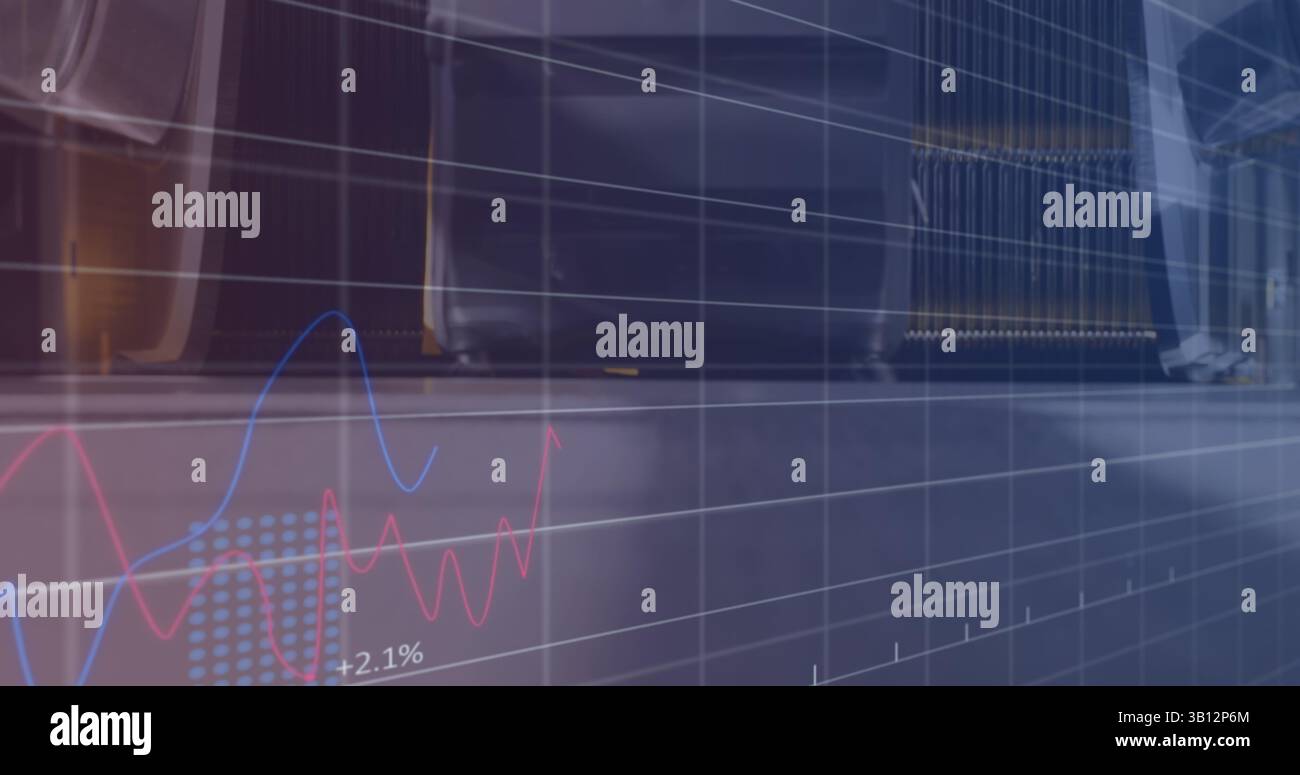 Image du traitement des données financières sur les femmes qui marchent Banque D'Images