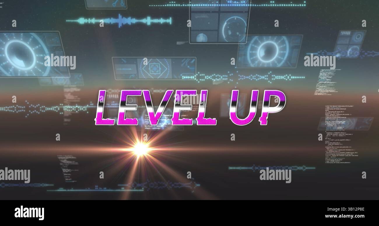 Illustration d'un texte de niveau supérieur sur la numérisation de l'oscilloscope et le traitement des données Banque D'Images