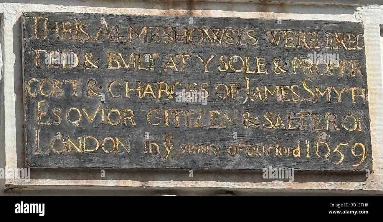 Maisons ALMS à Maidenhead, Berkshire, fondée par salter James Smyth n 1659. Photo : Tony Gale Banque D'Images