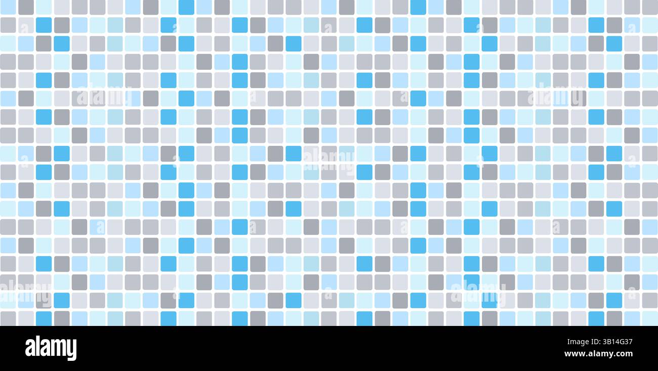 Mosaïque bleue et grise mosaïque Design fond mur avec mosaïque de forme carrée pour les diapositives de présentation, modèle avec espace pour les textes, cartes de visite Illustration de Vecteur