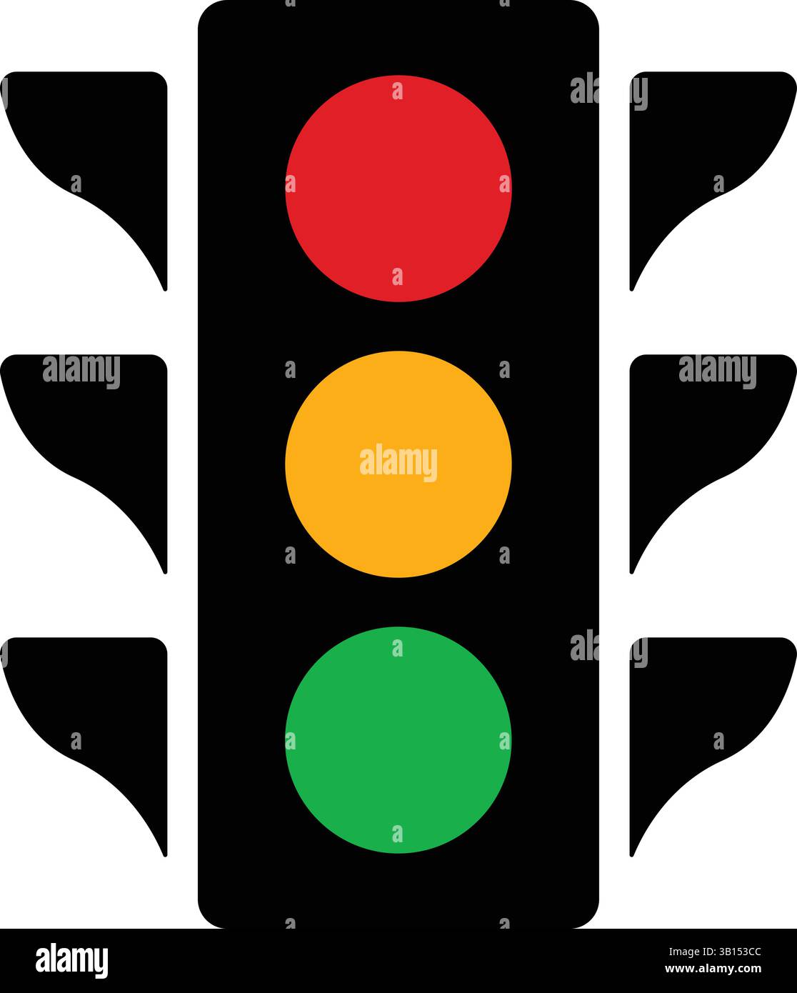 Icône de feu de circulation conception vectorielle avec illustration de signal rouge, jaune, vert Illustration de Vecteur