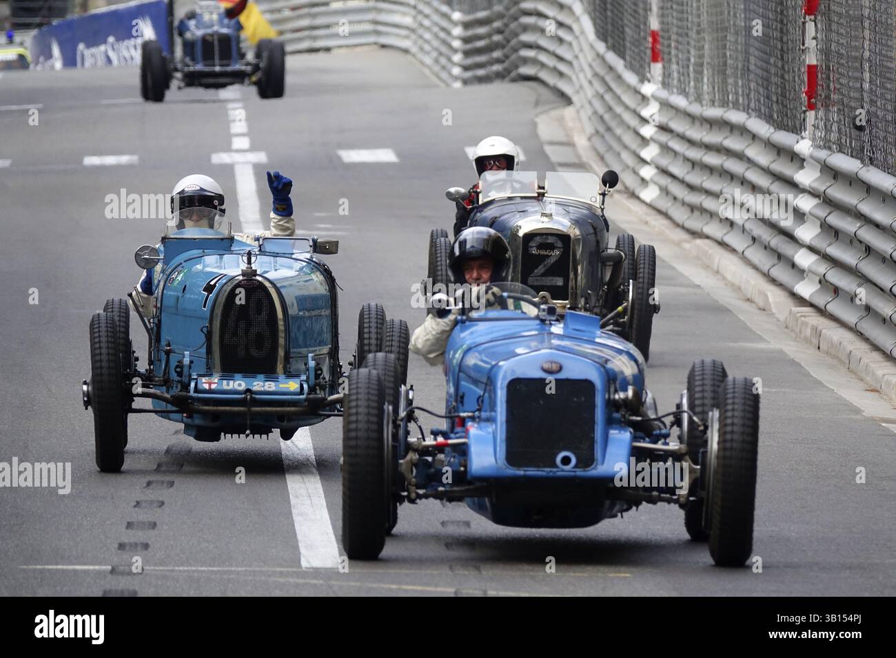 Défilé de voitures de course vintage d'avant-guerre, 11ème Grand Prix Monaco historique 2018, Principauté de Monaco Banque D'Images