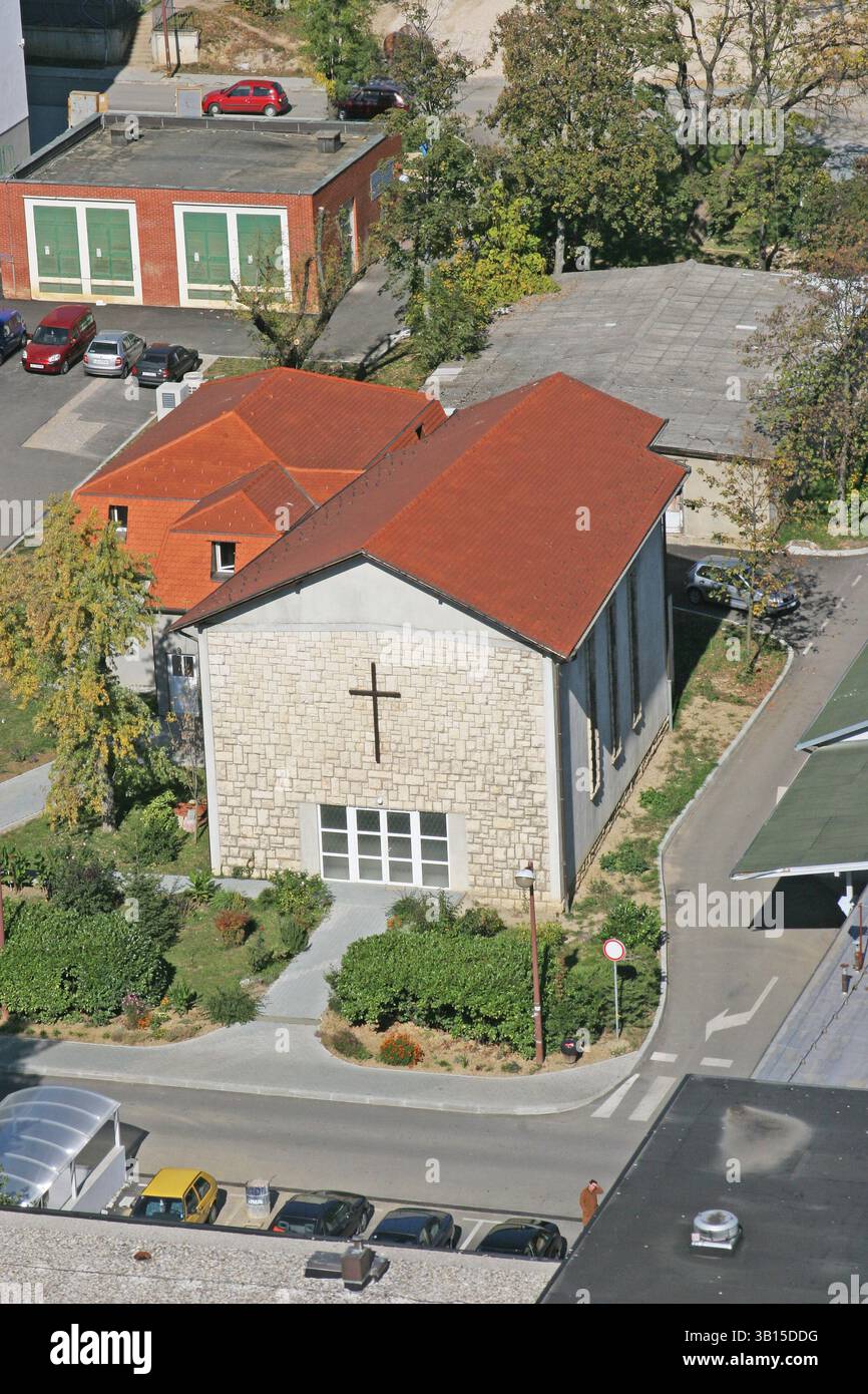 Église paroissiale de Barbara, Hôpital Rebro à Zagreb, Croatie Banque D'Images