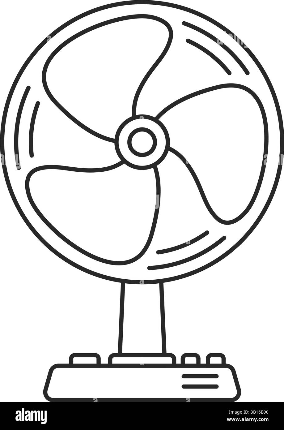 Icône de ventilateur électrique dans un style plat. Illustration vectorielle de hélice sur fond isolé. Concept commercial d'enseigne de refroidisseur. Illustration de Vecteur