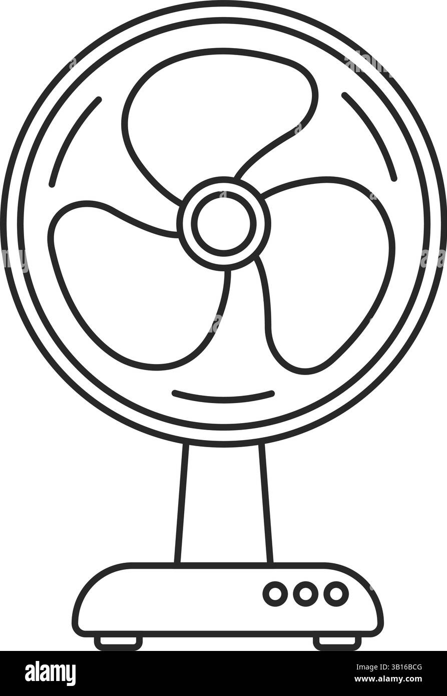 Icône de ventilateur électrique dans un style plat. Illustration vectorielle de hélice sur fond isolé. Concept commercial d'enseigne de refroidisseur. Illustration de Vecteur