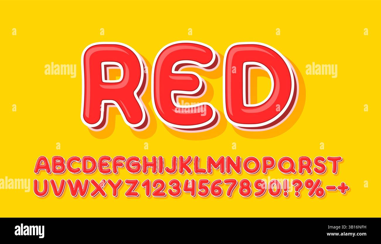 Police de bonbons, brossez des bonbons. Alphabet anglais et signe de chiffres. Vecteur Illustration de Vecteur