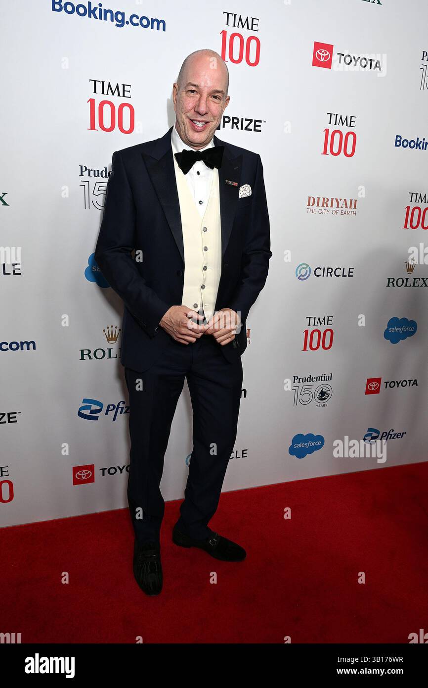 Anthony d Romero, directeur exécutif, ACLU, assiste au 2025 TIME 100 Most influent People NYC Gala le 24 avril 2025 au Jazz at Lincoln Center à New York, New York, États-Unis. Robin Platzer/ Twin images/ Sipa USA Banque D'Images