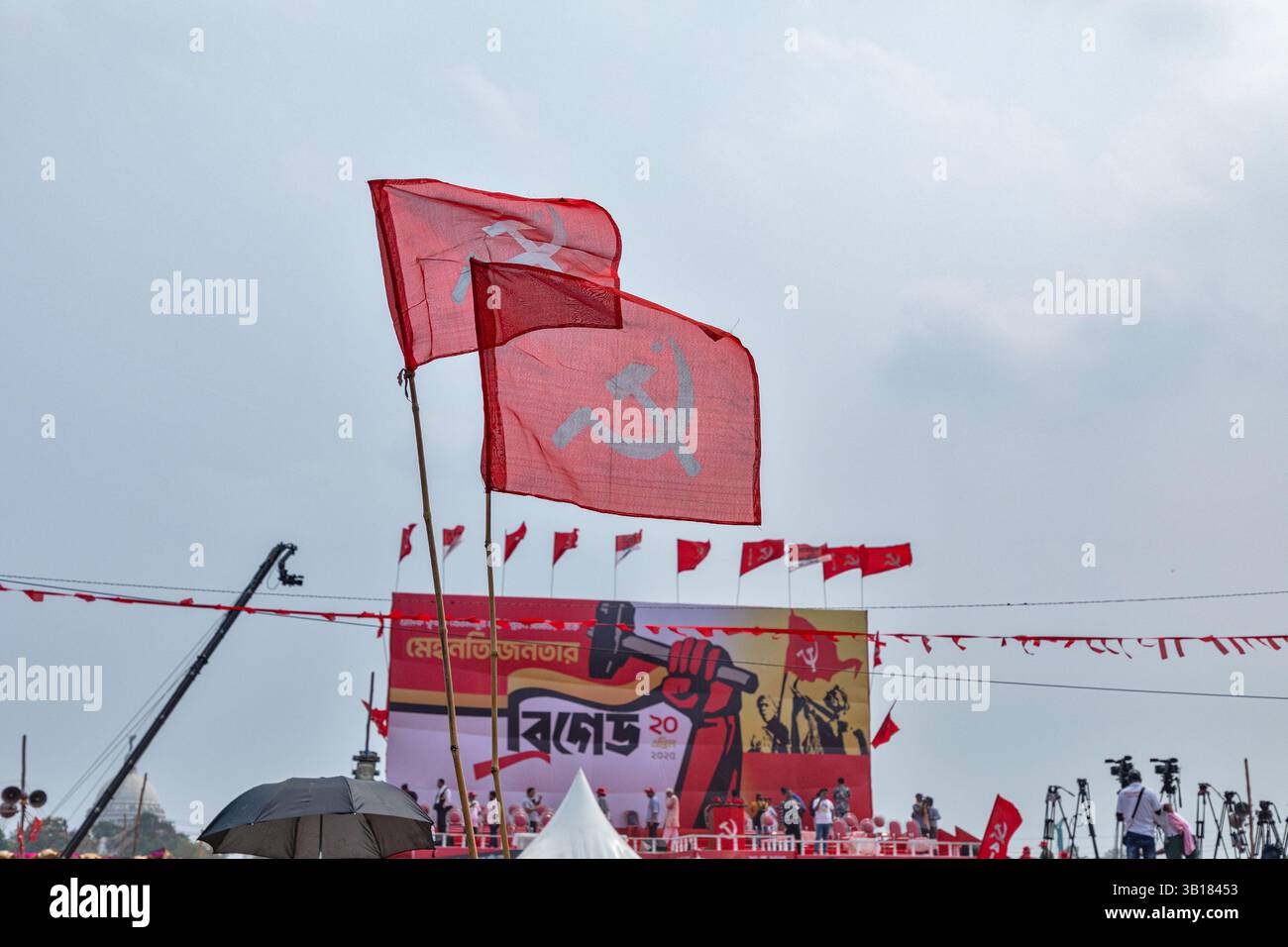 défilé de la brigade de kolkata rassemblement social ou réunion politique Banque D'Images