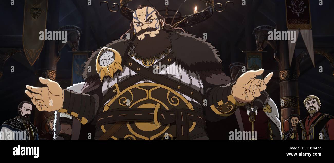 SEIGNEUR DES ANNEAUX, THE WAR OF THE ROHIRRIM (2024), RÉALISÉ PAR KENJI KAMIYAMA. Crédit : WARNER BROS. ANIMATION / album Banque D'Images