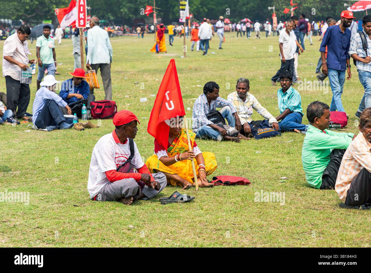 défilé de la brigade de kolkata rassemblement social ou réunion politique Banque D'Images