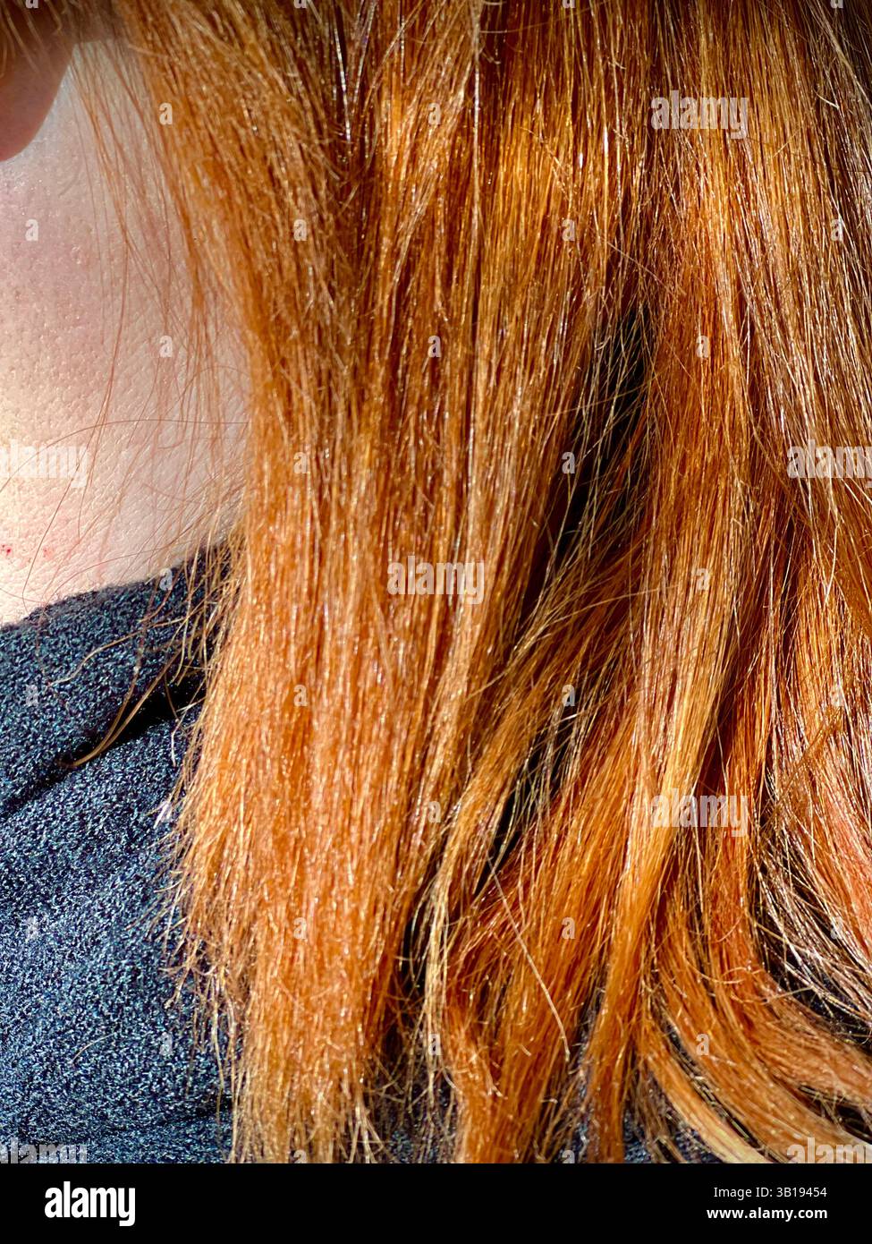 Détails des cheveux roux Banque D'Images