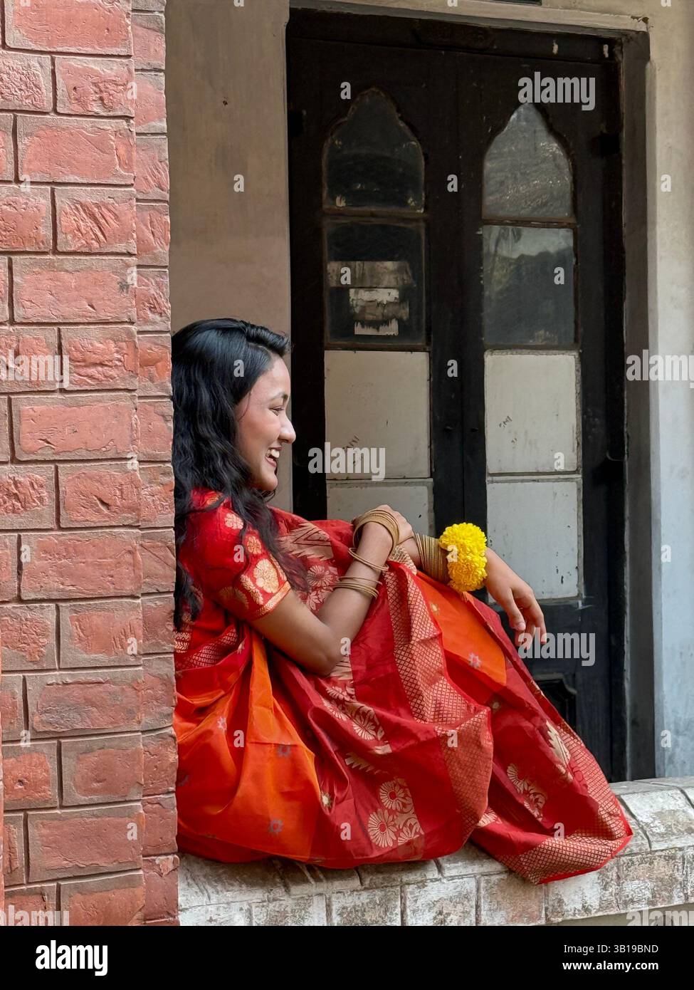 Jeune femme bangladaise, Université de Dhaka, Bangladesh Banque D'Images