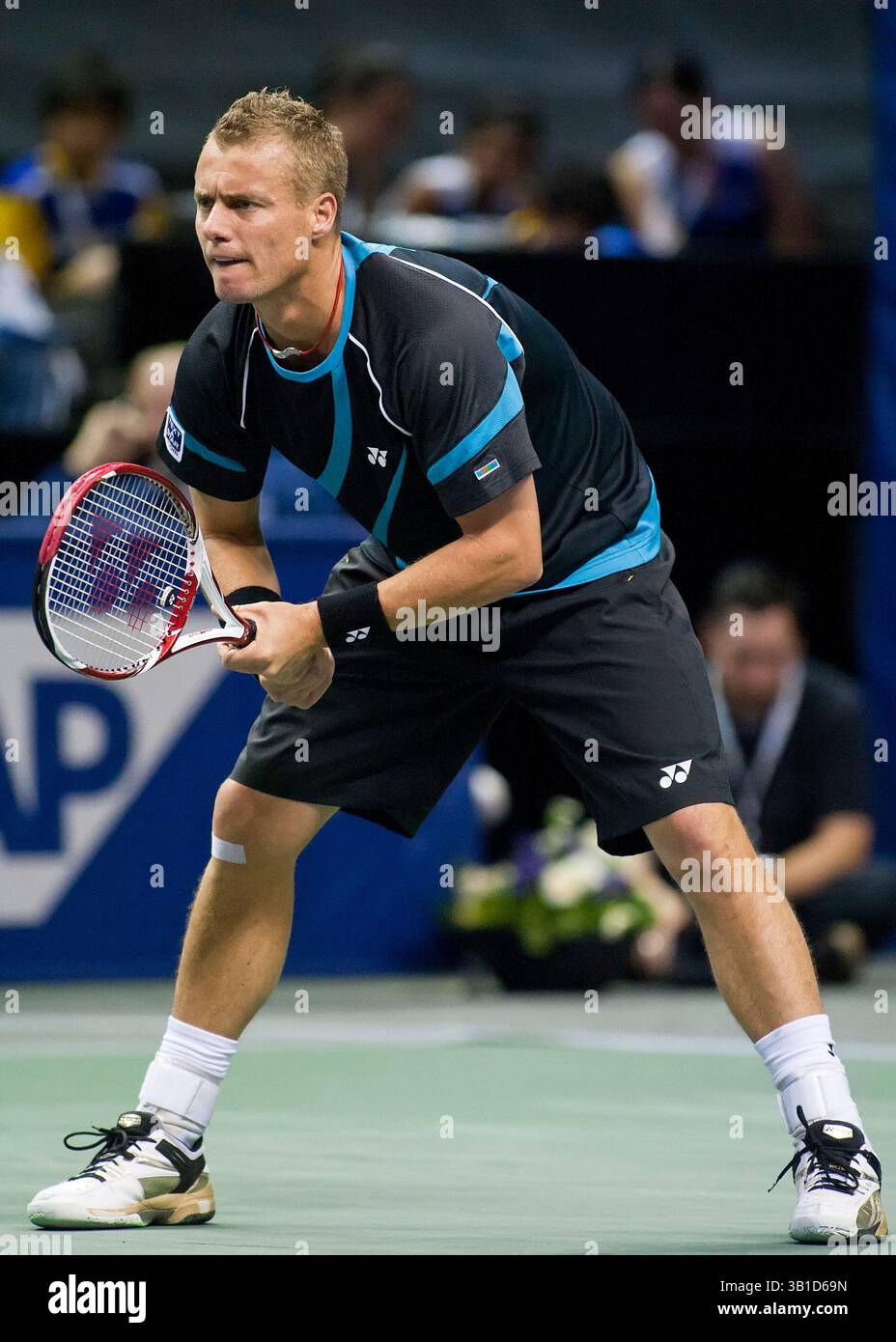 10 février 2011 : le joueur de tennis Lleyton Hewitt en action lors d'un match contre Brian Dabul à la HP Arena de San Jose, Hewitt a battu Dabul 3-6, 7-5, 6-3. â© Damon Tarver/Cal Sport Media(image crédit : © Damon Tarver/Cal Sport Media/ZUMAPRESS.com) Banque D'Images