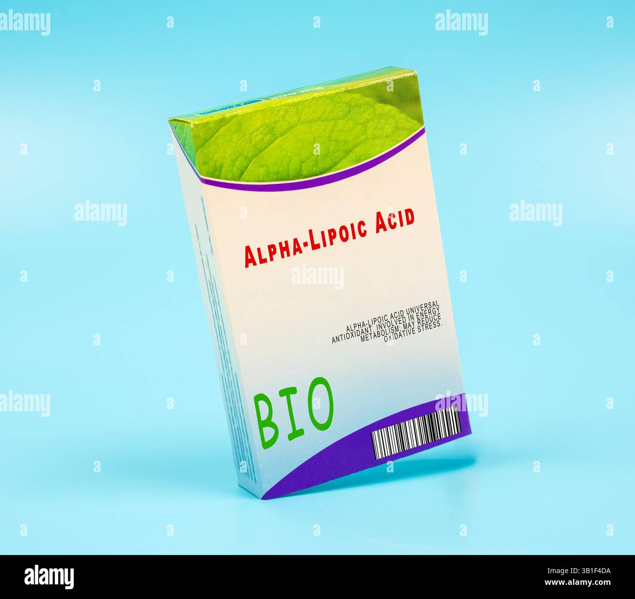 Acide alpha-lipoïque. Antioxydant universel. Impliqué dans le métabolisme énergétique ; peut réduire le stress oxydatif. Banque D'Images