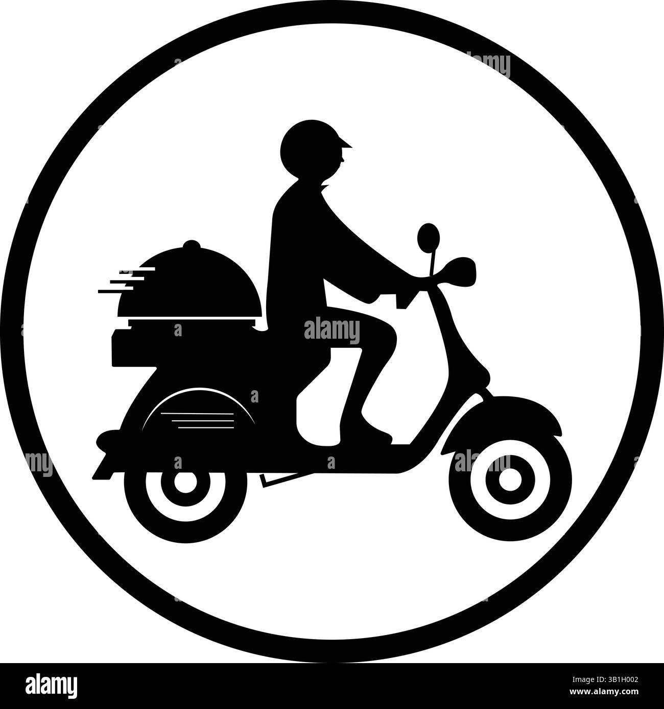 Icône de vecteur de livraison de nourriture pour la livraison de restaurant, les commandes de nourriture en ligne, l'expédition express de repas Illustration de Vecteur