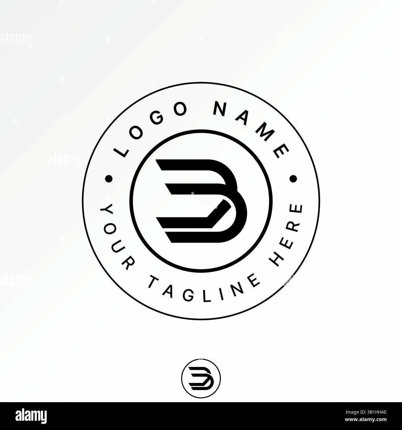 Conception de logo concept graphique créatif premium vecteur image stock top vente initiale B DD police italique ligne typographie monogramme marque géométrie style sport Illustration de Vecteur