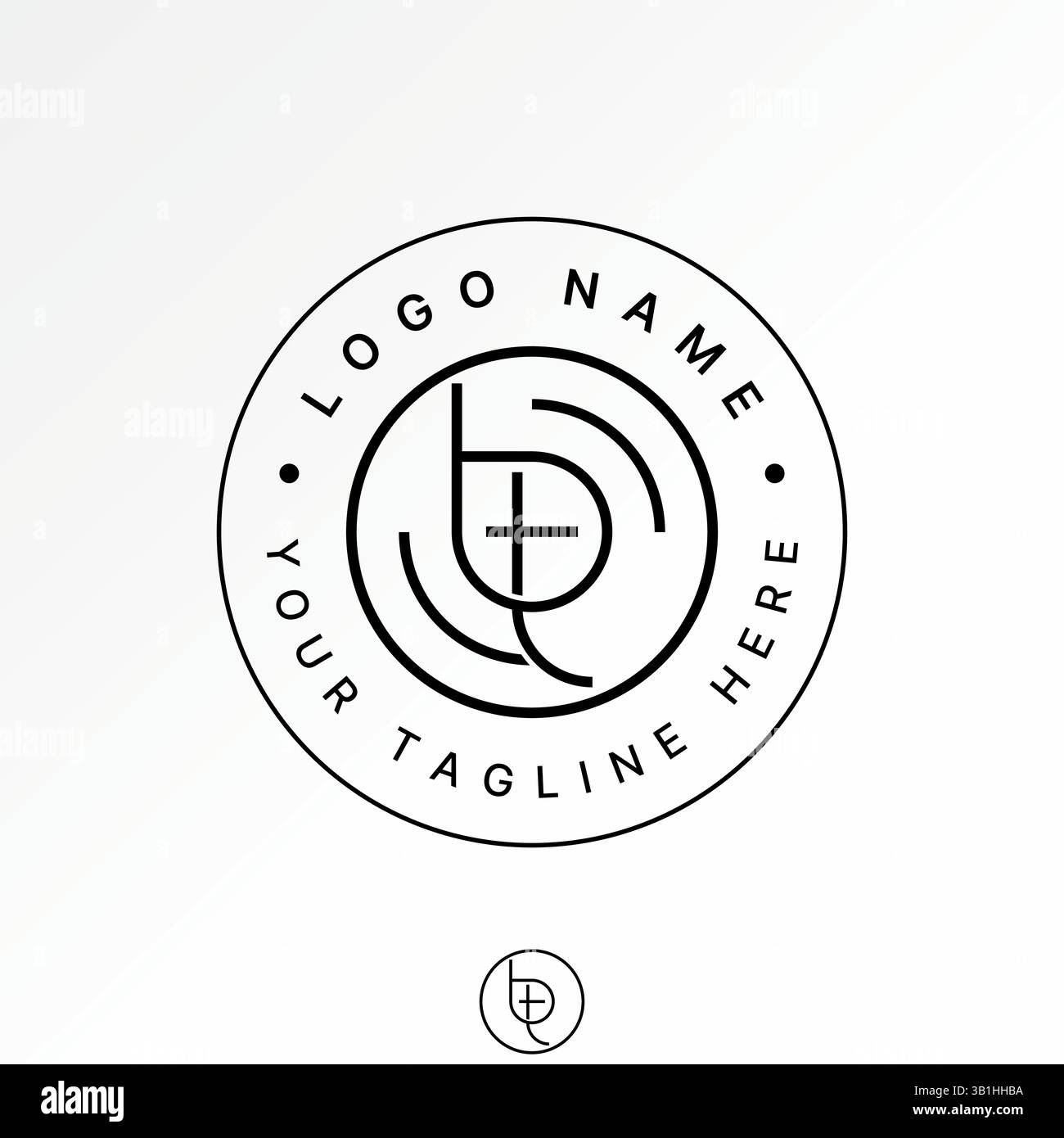 Conception de logo concept graphique créatif premium vecteur image stock top vendre initiale BT TB ligne de police connectée monogramme à la marque commerciale de technologie typographique Illustration de Vecteur