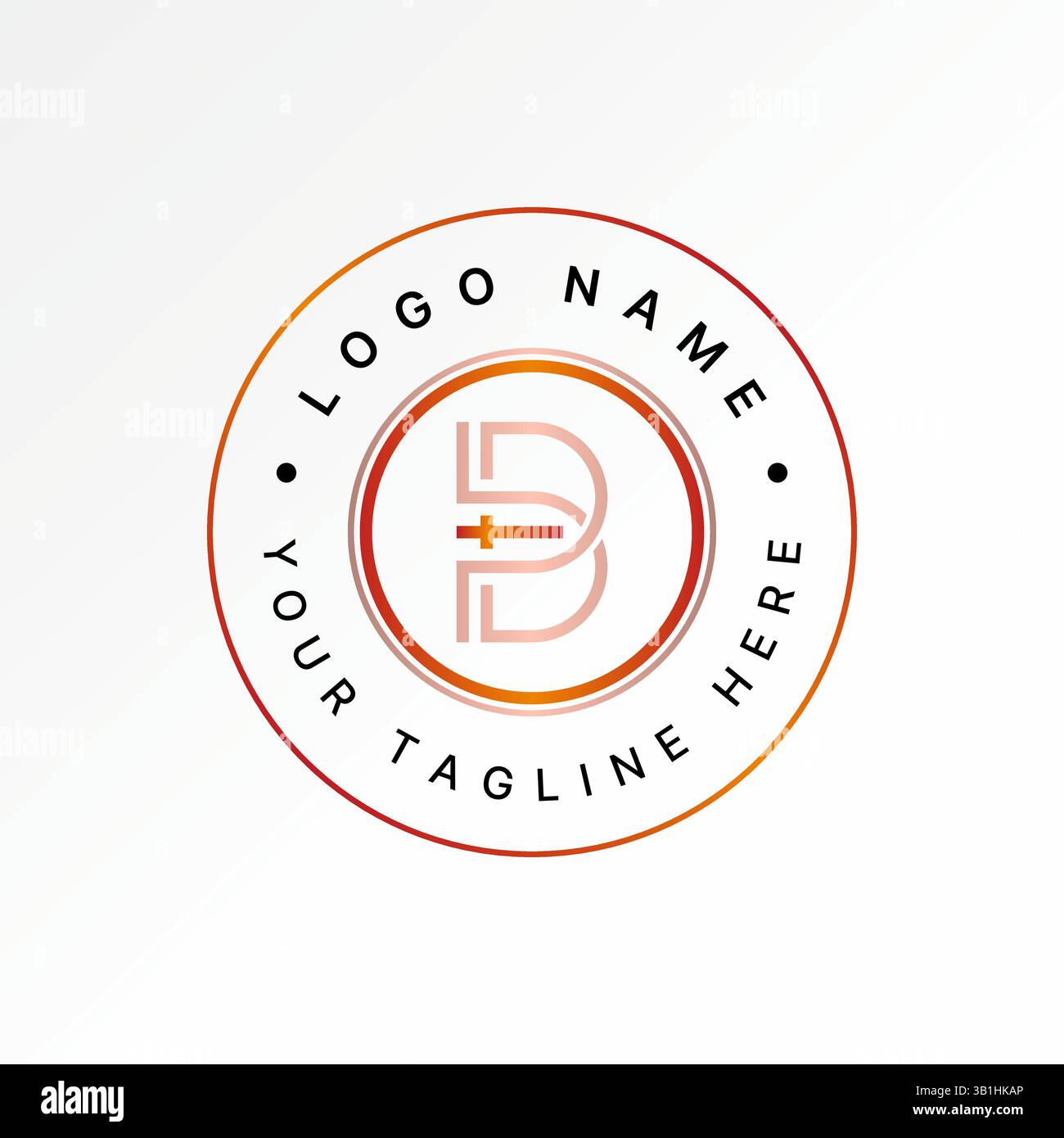 Conception de logo concept graphique créatif premium vecteur image stock top vente initiale B BP PB police ligne typographie monogramme marque géométrie créative élégant Illustration de Vecteur
