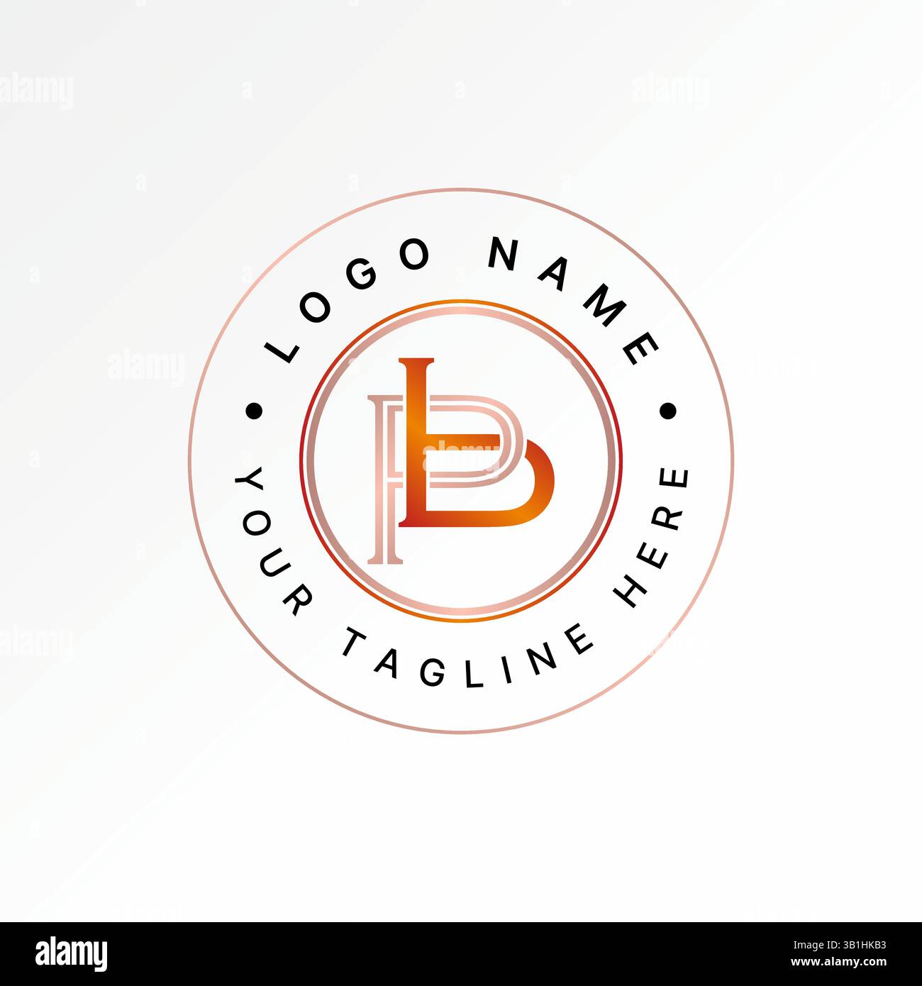 Conception de logo concept graphique créatif premium vecteur image stock top vendre initial BP PB font serif flip connecté monogramme typographie marque élégante Illustration de Vecteur