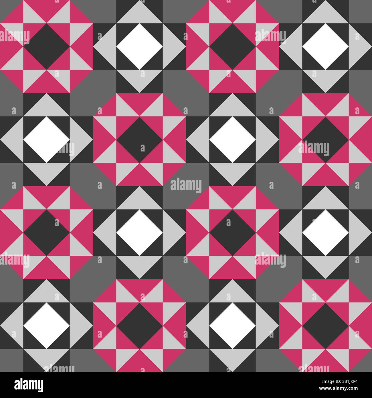 Style patchwork stylisé de tournesols, motif géométrique, motifs répétitifs sans couture, style d'art vectoriel, formes simples, blocs de courtepointe de couleur plate, rétro d Illustration de Vecteur