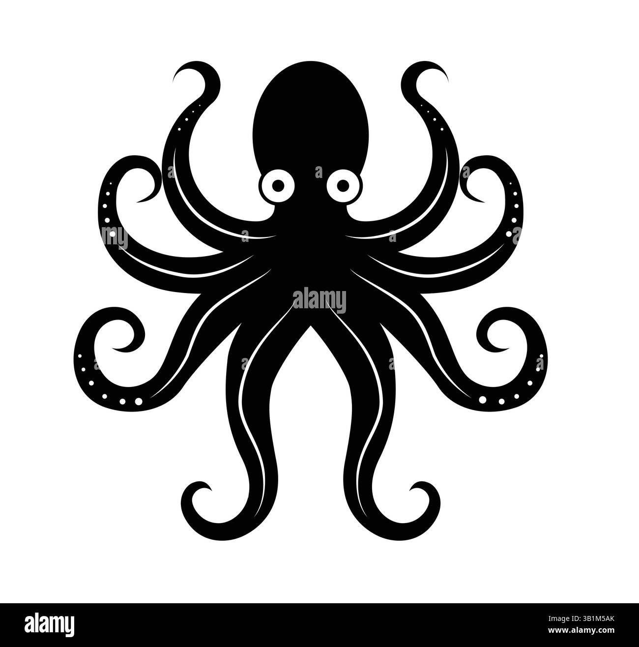 octopussy dans l'illustrateur sur fond blanc Illustration de Vecteur