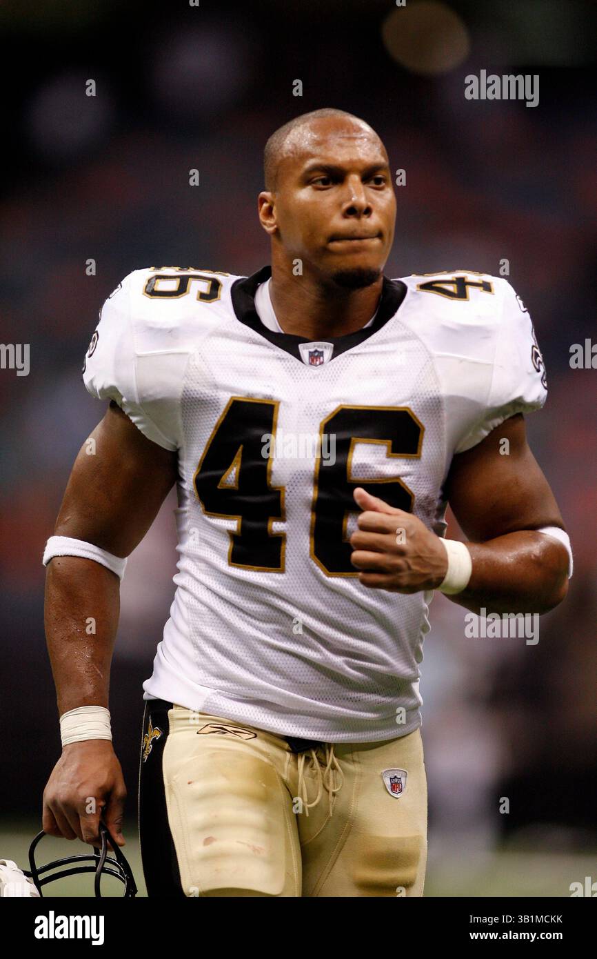24 octobre 2010 : Ladell Betts #46 des Saints de la Nouvelle-Orléans contre les Browns de Cleveland lors d'un match au Superdome de Louisiane à la Nouvelle-Orléans, LOUISIANE. Tyler Kaufman/CSM(crédit image : © Tyler Kaufmann/Cal Sport Media/ZUMApress.com) Banque D'Images
