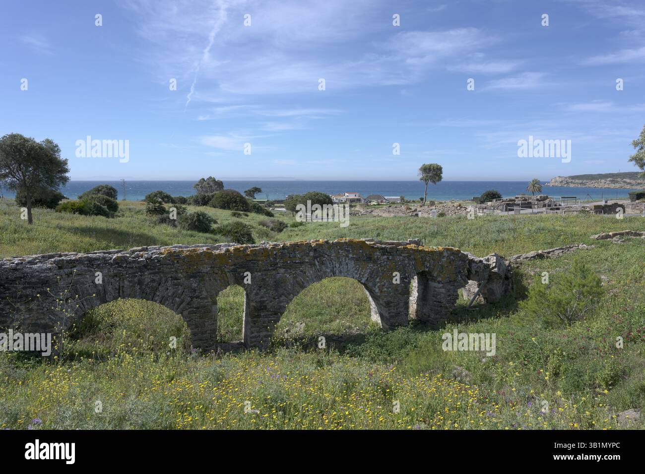 Ancienne conduite d'eau, Musée archéologique Baelo Claudia, Cadix, Espagne, Europe Banque D'Images