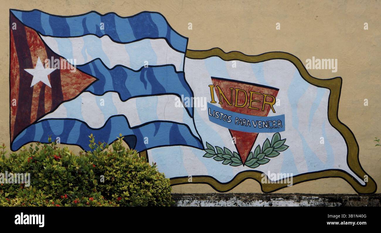 Drapeau cubain Banque D'Images