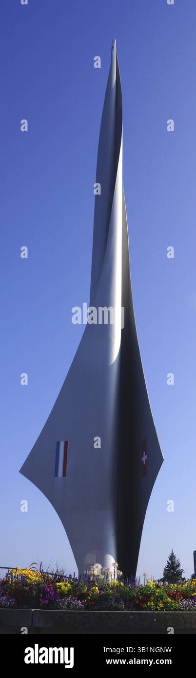 Triangle frontalier, bâle, suisse Banque D'Images