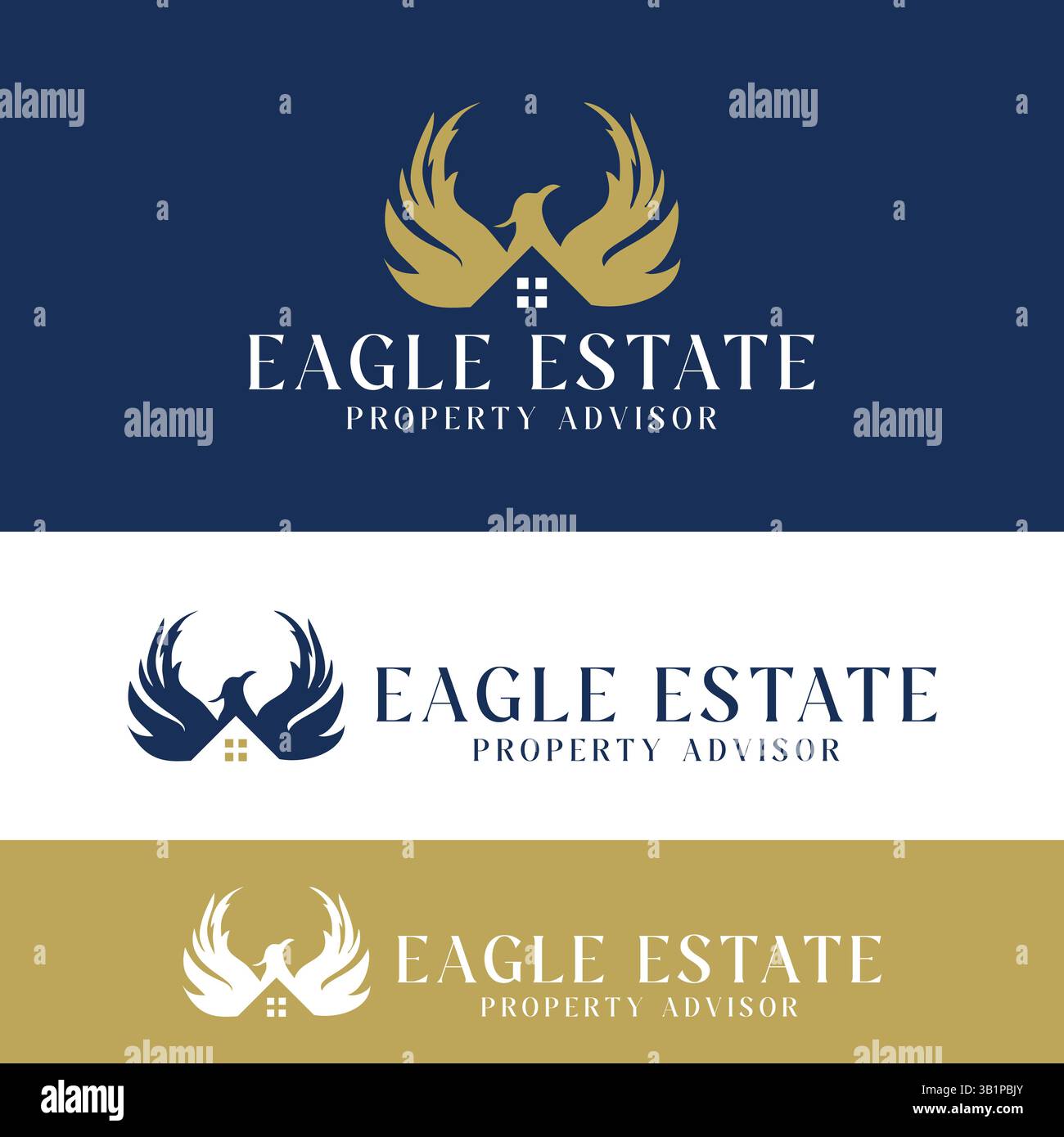 Conception de logo Eagle dans le modèle vectoriel Illustration de Vecteur