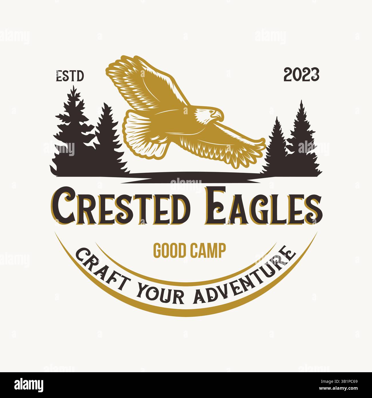 Conception de logo Eagle dans le modèle vectoriel Illustration de Vecteur