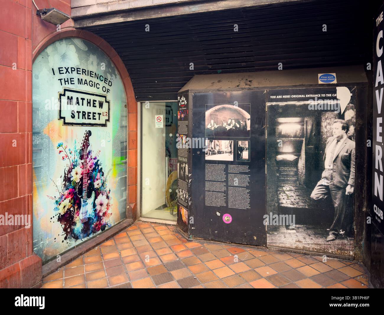 Porte originale du club Cavern dans Mathew Street à Liverpool Banque D'Images