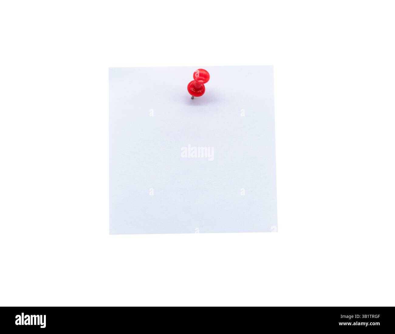 Autocollant blanc épinglé pour notes adhésives Banque D'Images Autocollant blanc épinglé pour notes adhésives Banque D'Images