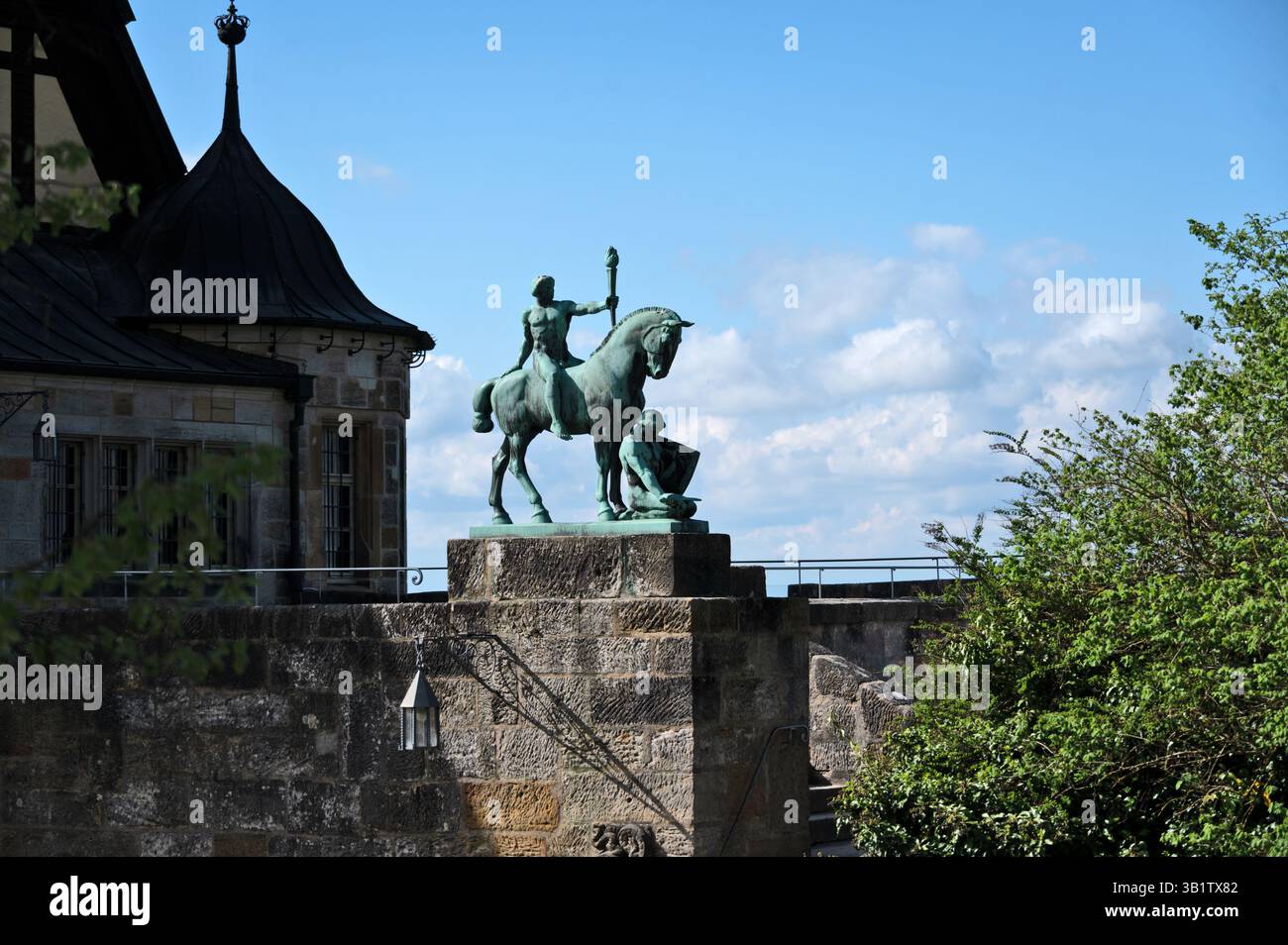 Veste Coburg (forteresse Cobrurg) en Frankonia-Bavaria.une des forteresses médiévales les mieux conservées en Allemagne. Banque D'Images