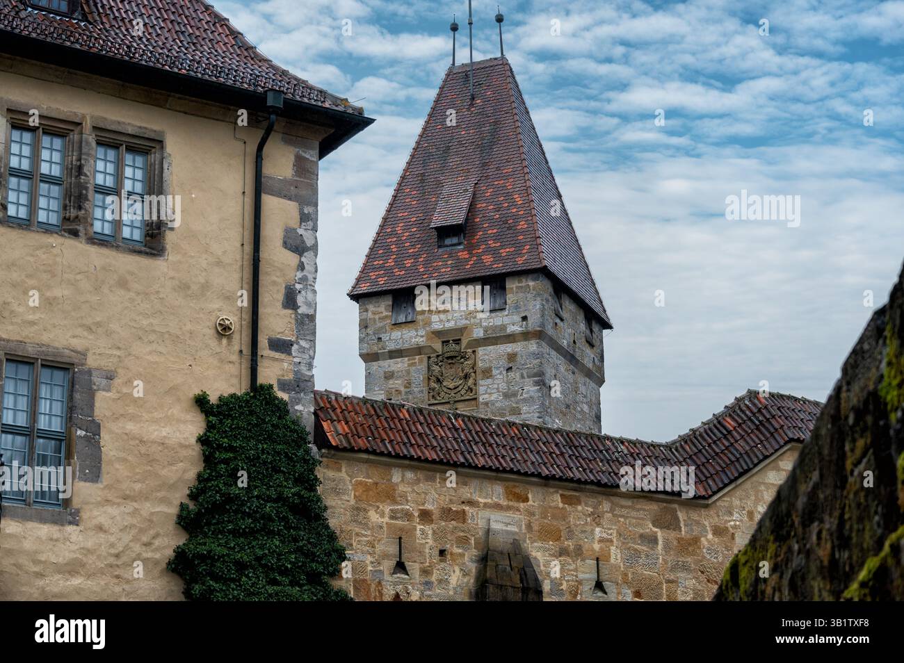 Veste Coburg (forteresse Cobrurg) en Frankonia-Bavaria.une des forteresses médiévales les mieux conservées en Allemagne. Banque D'Images