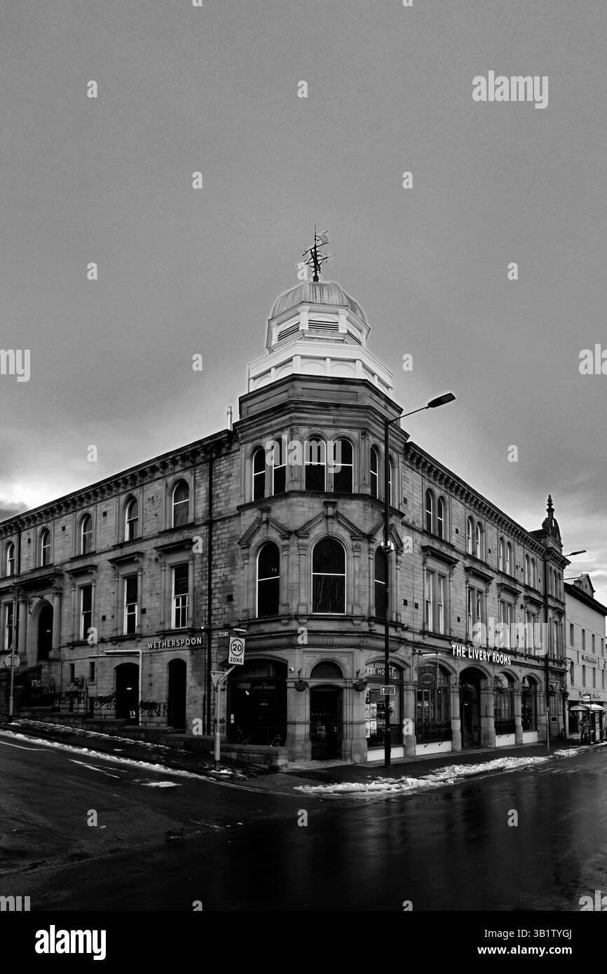 Les chambres de décoration JD Wetherspoons pub, dans la ville de Keighley, Yorkshire, Angleterre ; Royaume-Uni Banque D'Images