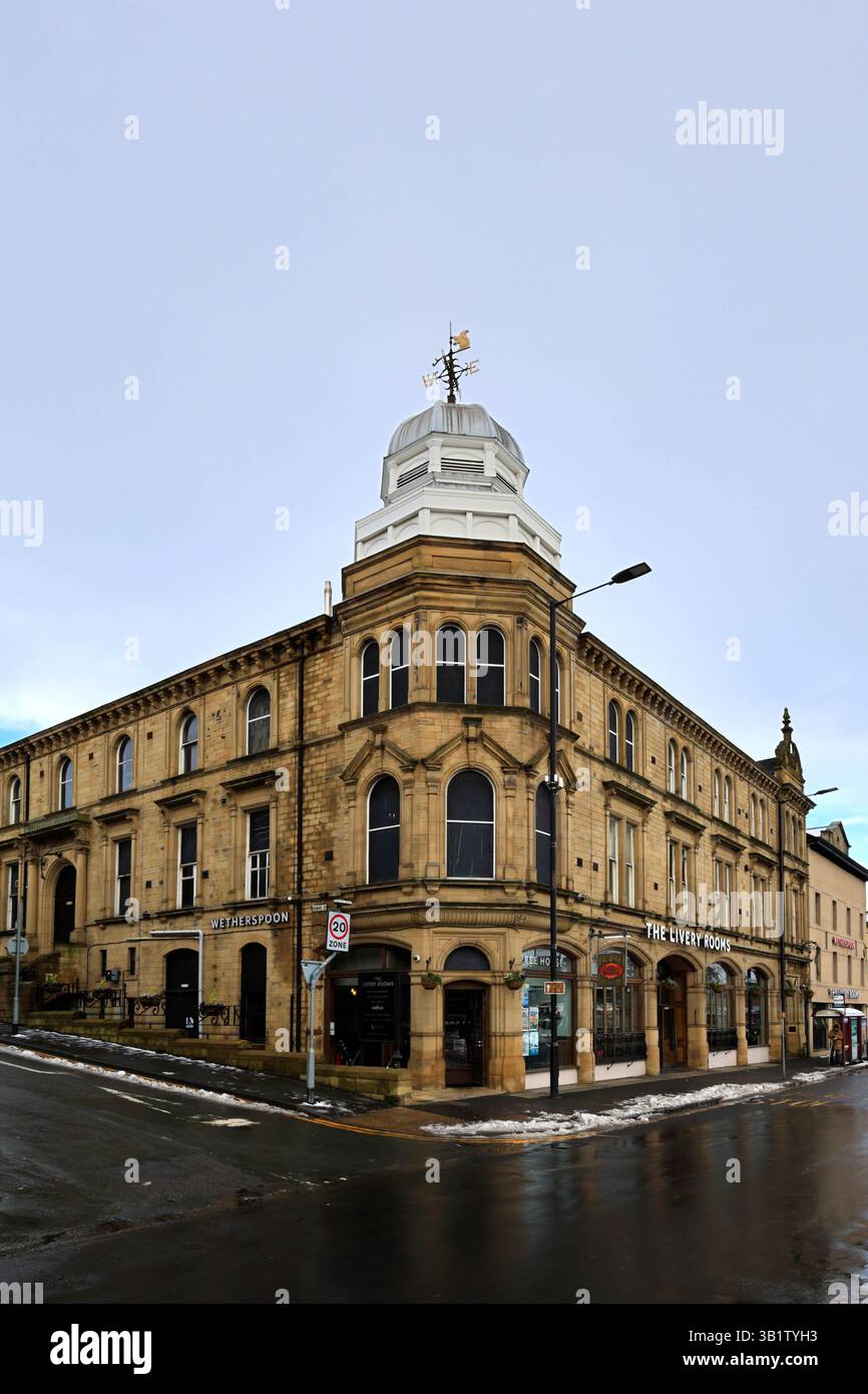 Les chambres de décoration JD Wetherspoons pub, dans la ville de Keighley, Yorkshire, Angleterre ; Royaume-Uni Banque D'Images
