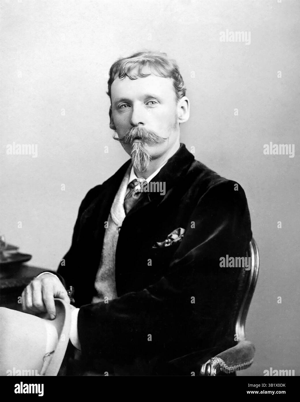 Walter Crane. Portrait de l'artiste anglais et illustrateur de livres, Walter Crane (1845-1915), v. 1875 Banque D'Images