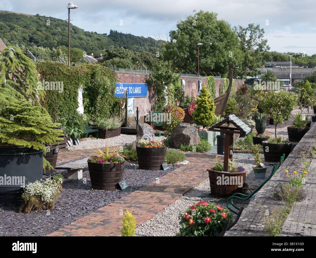 Jardin communautaire, Largs. Banque D'Images