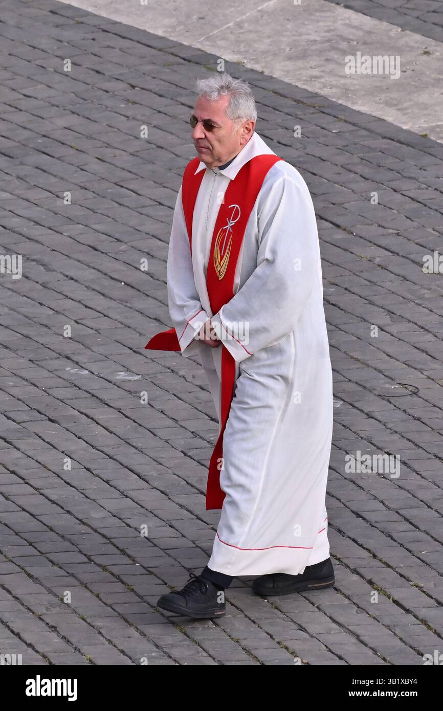 Cité du Vatican, Vatican. 26 avril 2025. Funérailles du Saint-Père le pape François le 26 avril 2025 à la Cité du Vatican, État du Vatican. Crédit : Domenico Cippitelli/Alamy Live News Banque D'Images