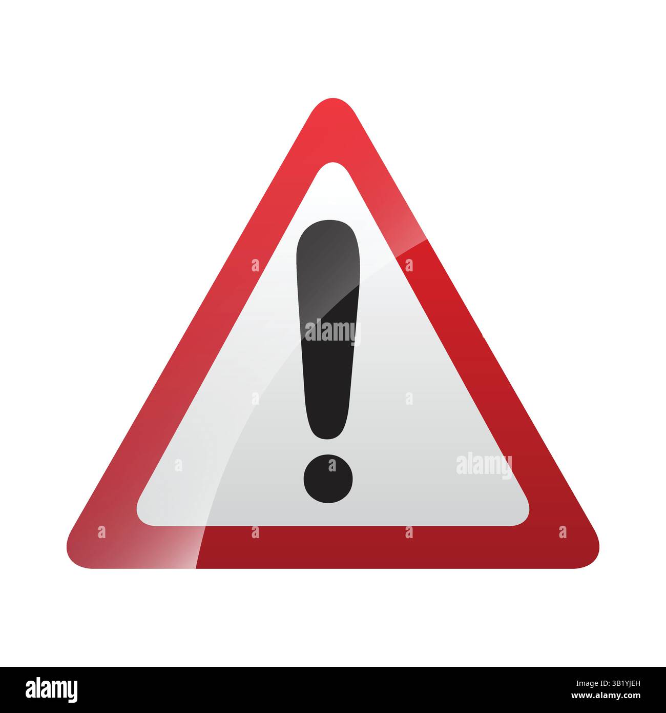 Panneau d'avertissement avec point d'exclamation – panneau de sécurité routière triangulaire rouge pour les alertes de danger, les zones d'avertissement et les avis de danger routier Illustration de Vecteur