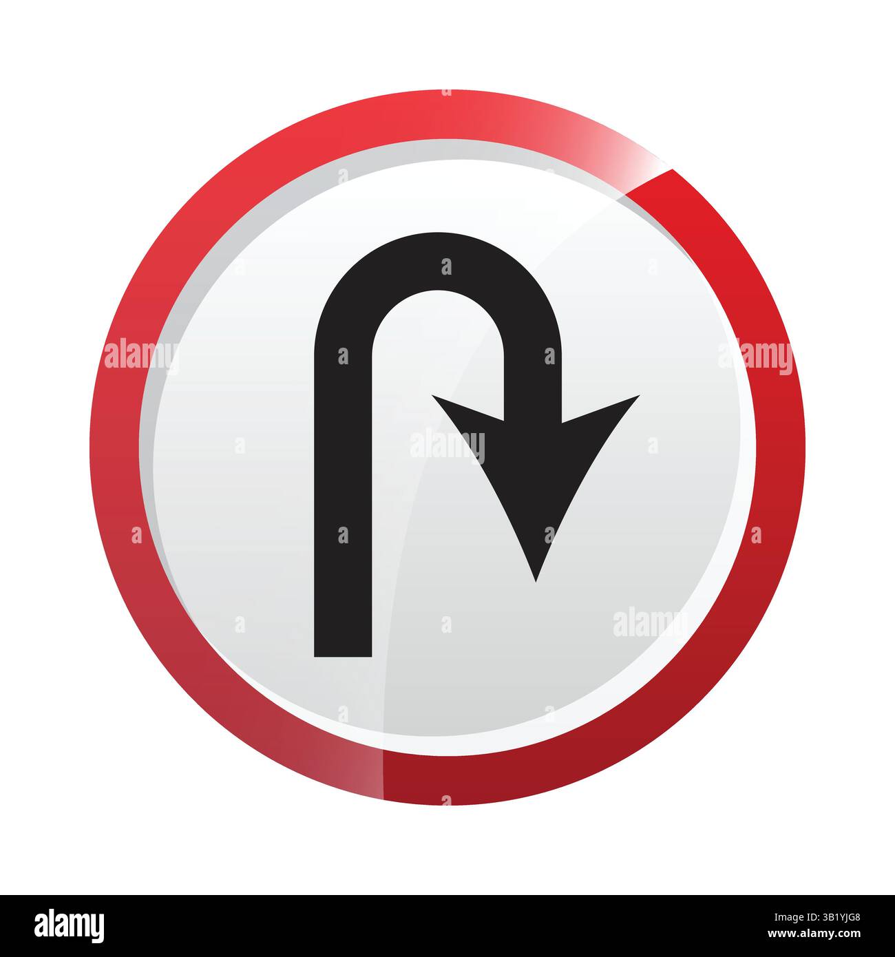 Panneau de signalisation demi-tour – symbole de route circulaire rouge indiquant le changement de direction du véhicule, les règles de circulation, la sécurité routière, le guidage du conducteur et la navigation routière C. Illustration de Vecteur Panneau de signalisation demi-tour – symbole de route circulaire rouge indiquant le changement de direction du véhicule, les règles de circulation, la sécurité routière, le guidage du conducteur et la navigation routière C. Illustration de Vecteur