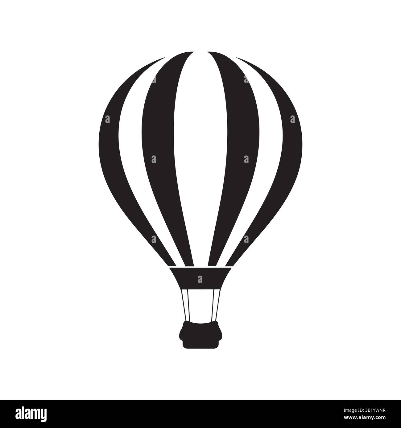 Conception d'illustration plate vectorielle de silhouette de ballon à air chaud. Illustration de Vecteur