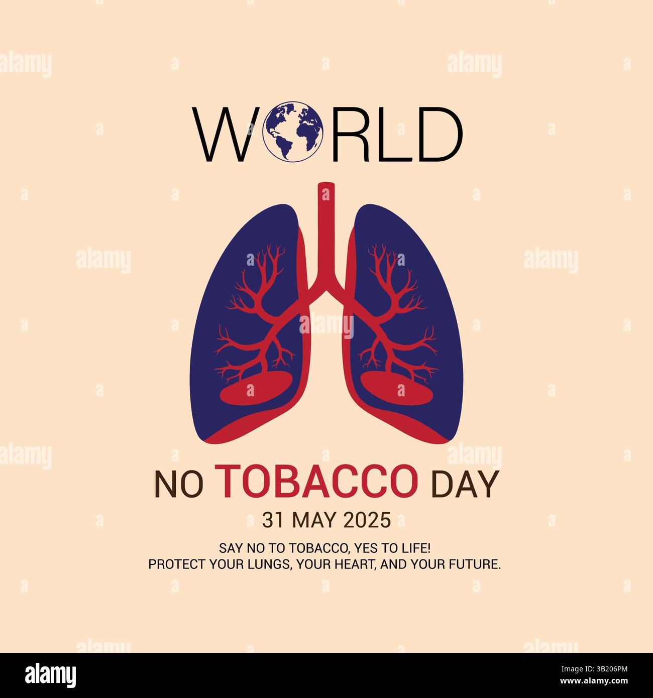 Conception de publicités créatives pour la journée mondiale sans tabac Illustration de Vecteur