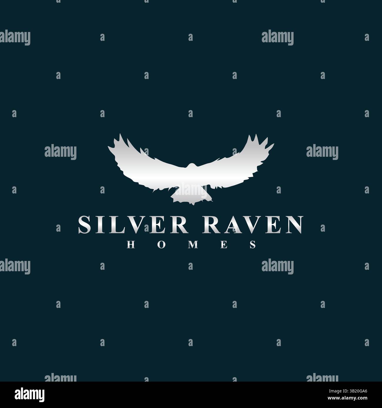 Conception de logo Raven dans le modèle vectoriel Illustration de Vecteur