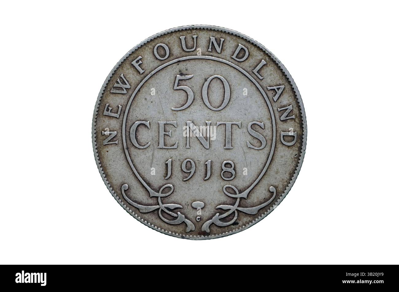 50 cents de Terre-Neuve Banque D'Images