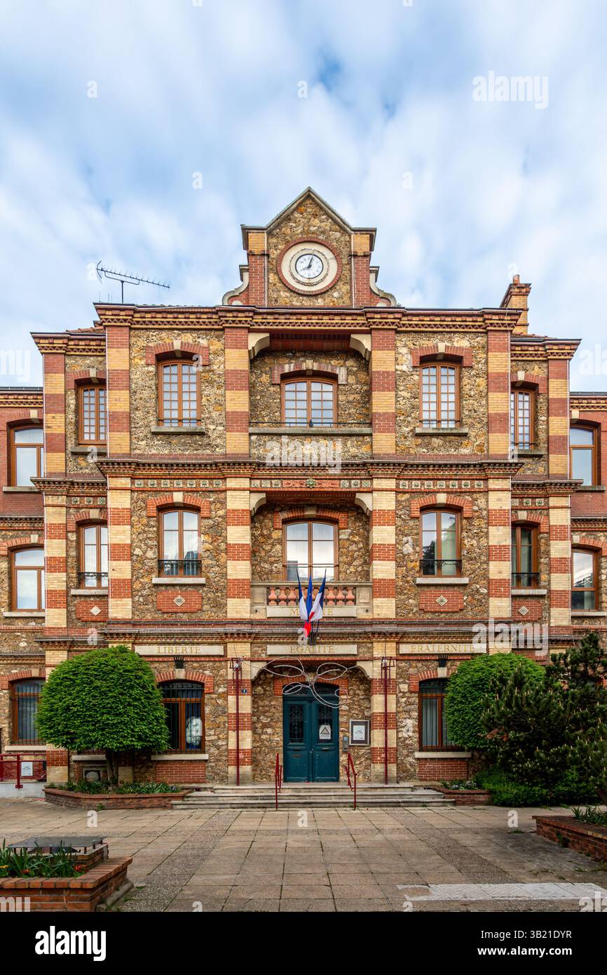 Vue extérieure de la mairie de Fresnes, commune française située dans le département du Val-de-Marne, en Ile-de-France Banque D'Images