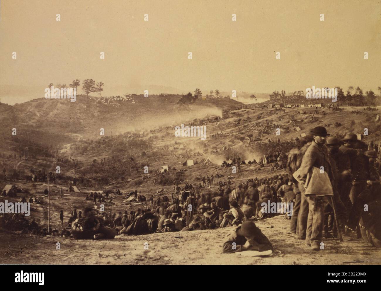 12 mai 1864 - Virginie, États-Unis - prisonniers confédérés à belle Plain Landing, capturés avec la division de Johnson. (Crédit image : © BuyEnlarge/ZUMAPRESS.com) Banque D'Images