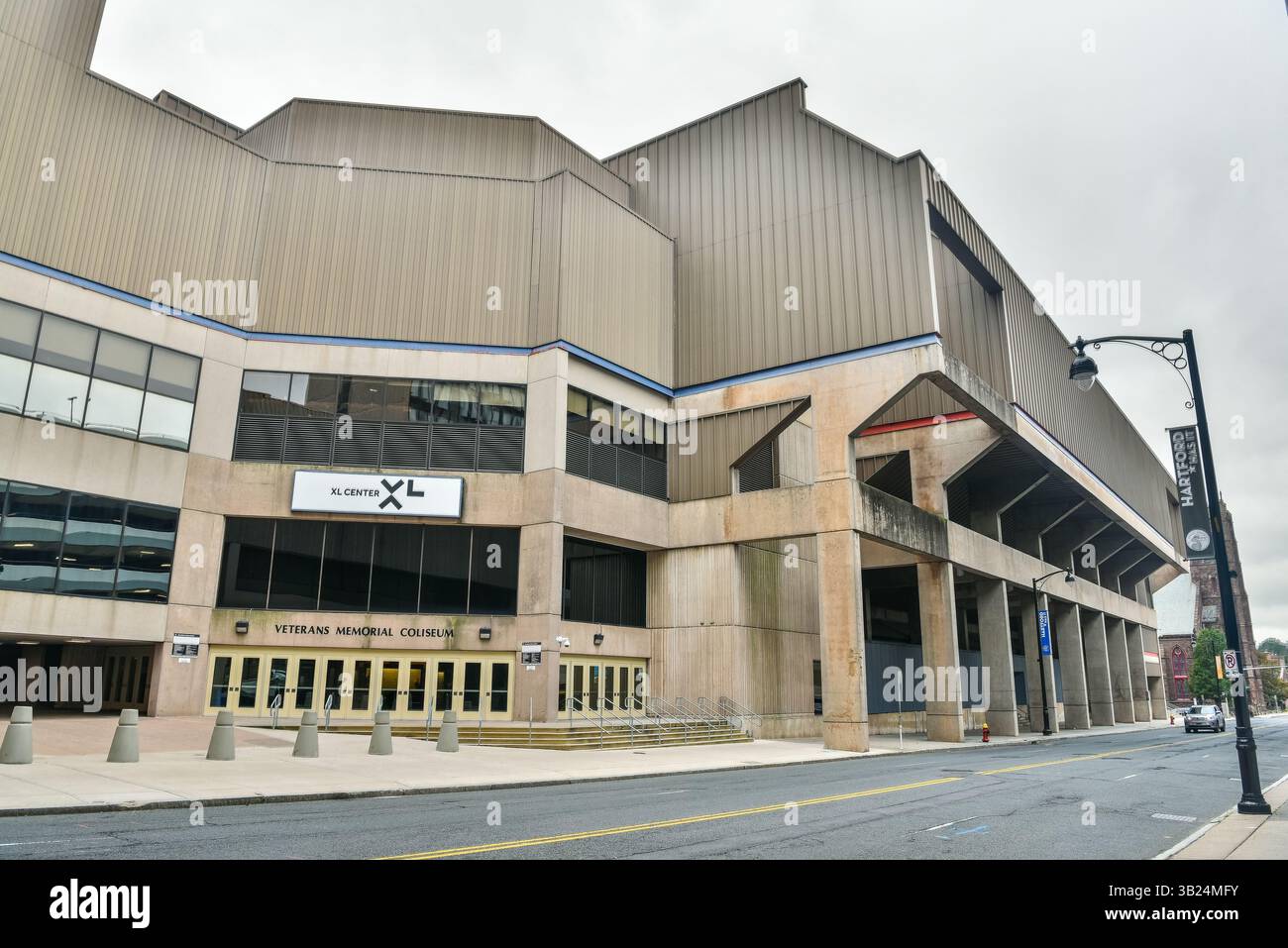 Hartford, Connecticut, États-Unis d'Amérique – 7 octobre 2018. Veterans Memorial Coliseum of XL Center à Hartford, CT. Le XL Center (à l'origine Banque D'Images